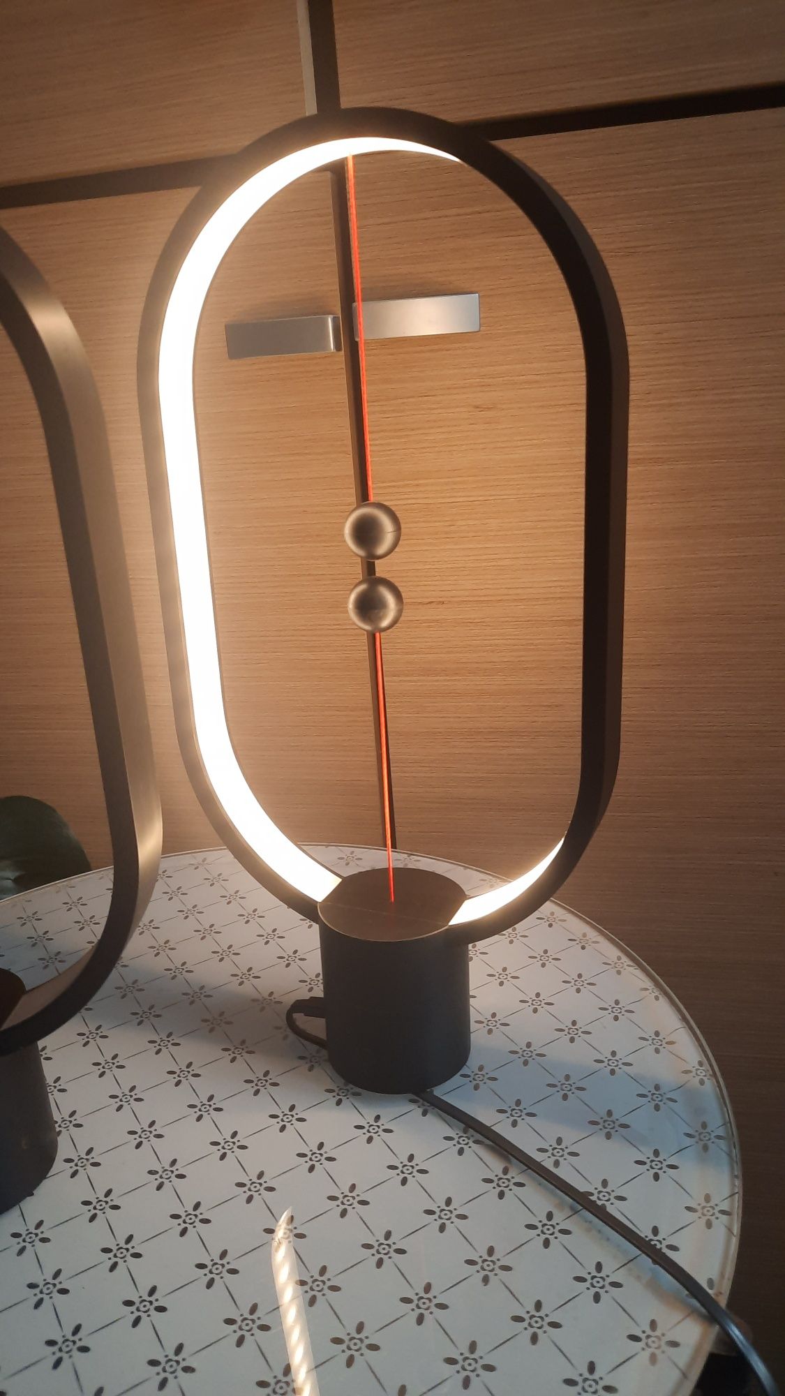 2 sztuki lamp nocnych led na USB-HENG Balance Lamp Mini kolor czarny