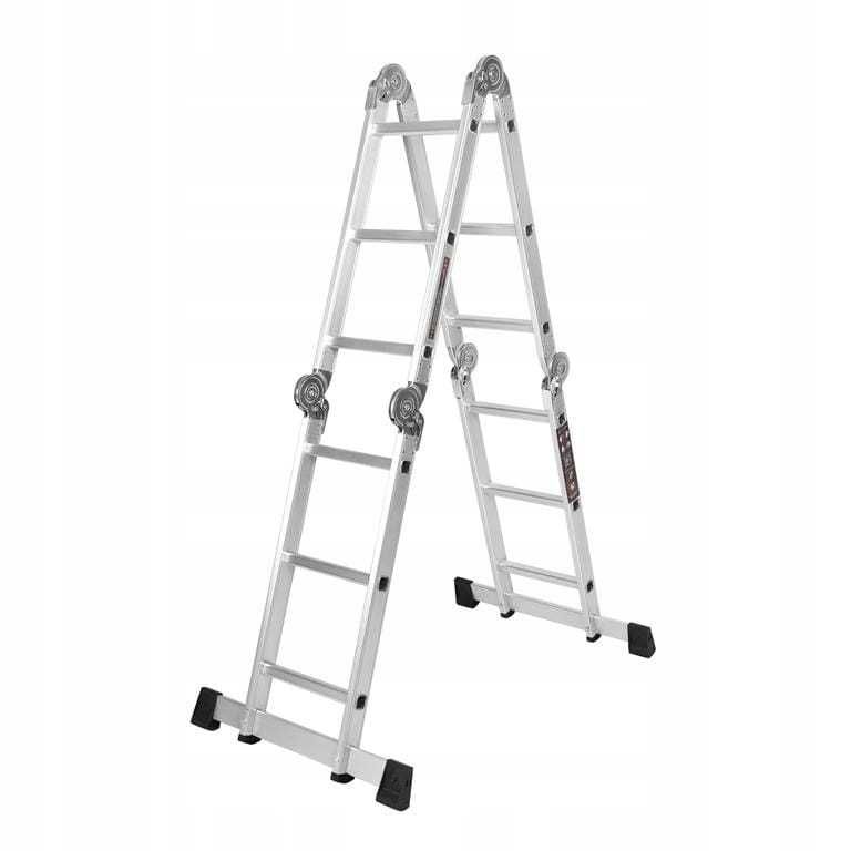 Drabina Aluminiowa z Platformą 4x3 346cm Przegubowa Prac na Wysokości