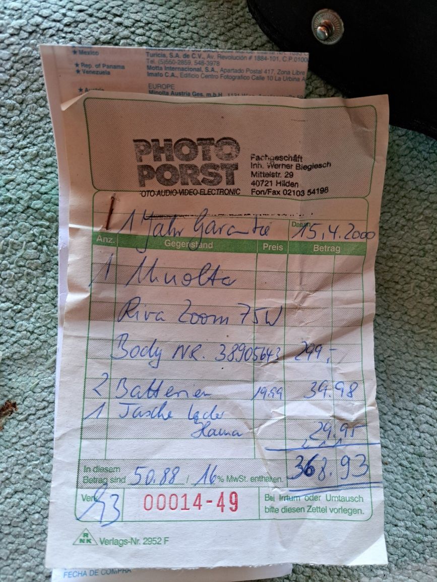 Máquina Fotográfica Porst CR3
