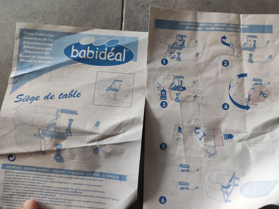 Krzesełko siedzisko turystyczne fotelik zaczepiane na stół