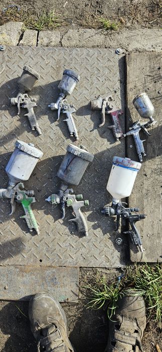 6 pistoletów lakierniczych
