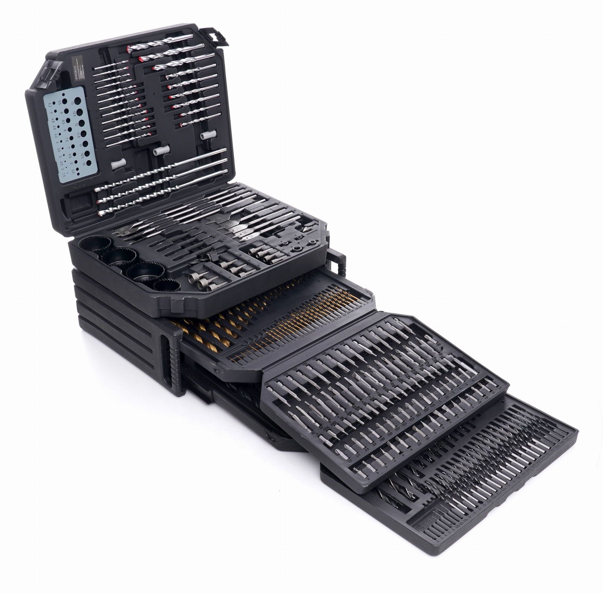 Komplet otwornic, dłut, bitów 300el. KD998
