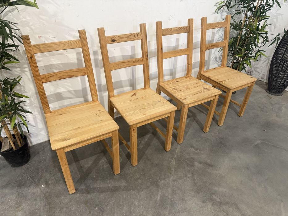 Fajne cztery sosnowe krzesła Ikea Ivar super stan dowóz wysyłka