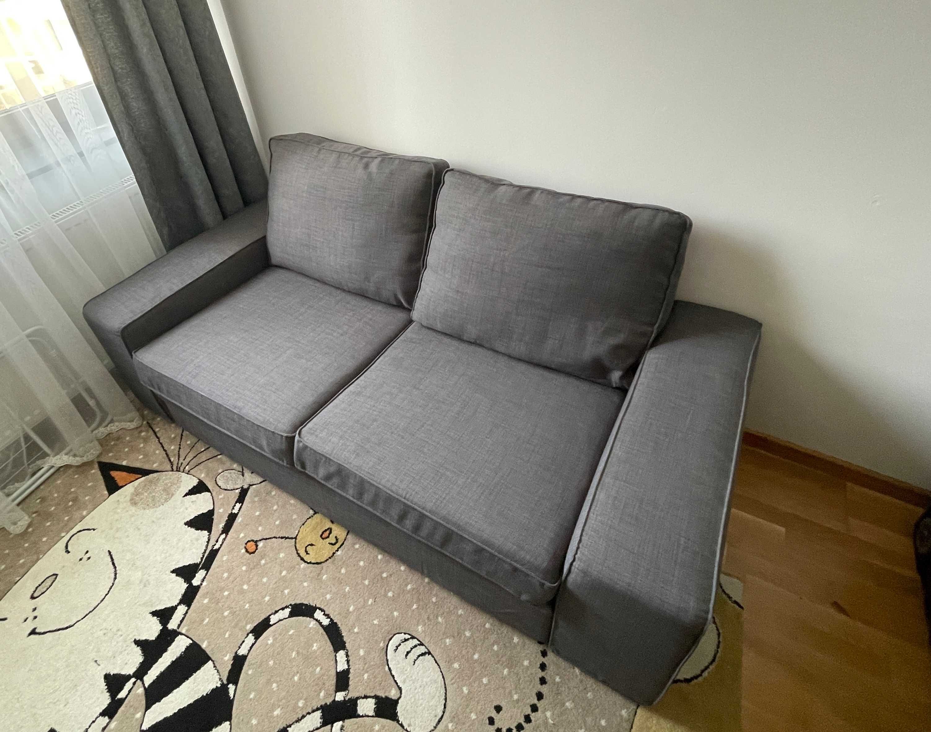 Sofa 2-osobowa Ikea KIVIK, ciemnoszara