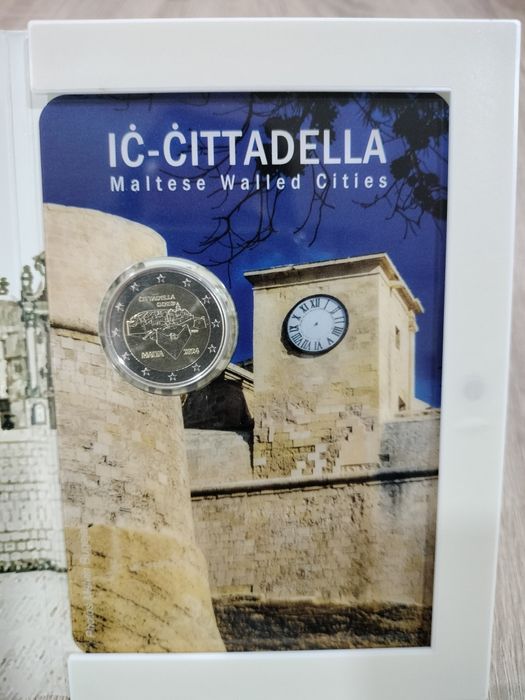 Moeda Comemorativa BNC 2€ Muradas Cittadella Malta 2024