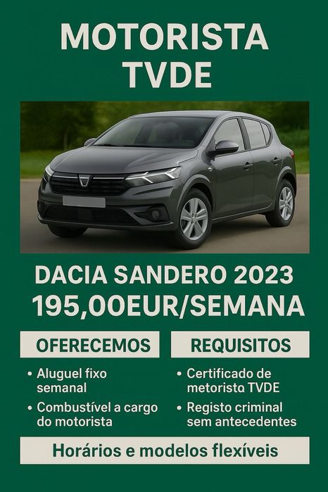 Viatura disponivel para aluguer , condicoes espeiciais para RV.