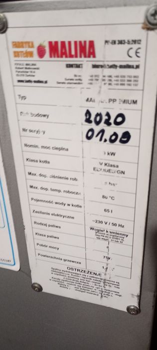 Piec 5 klasy 9 kW z podajnikiem na ekogroszek 2021 rok