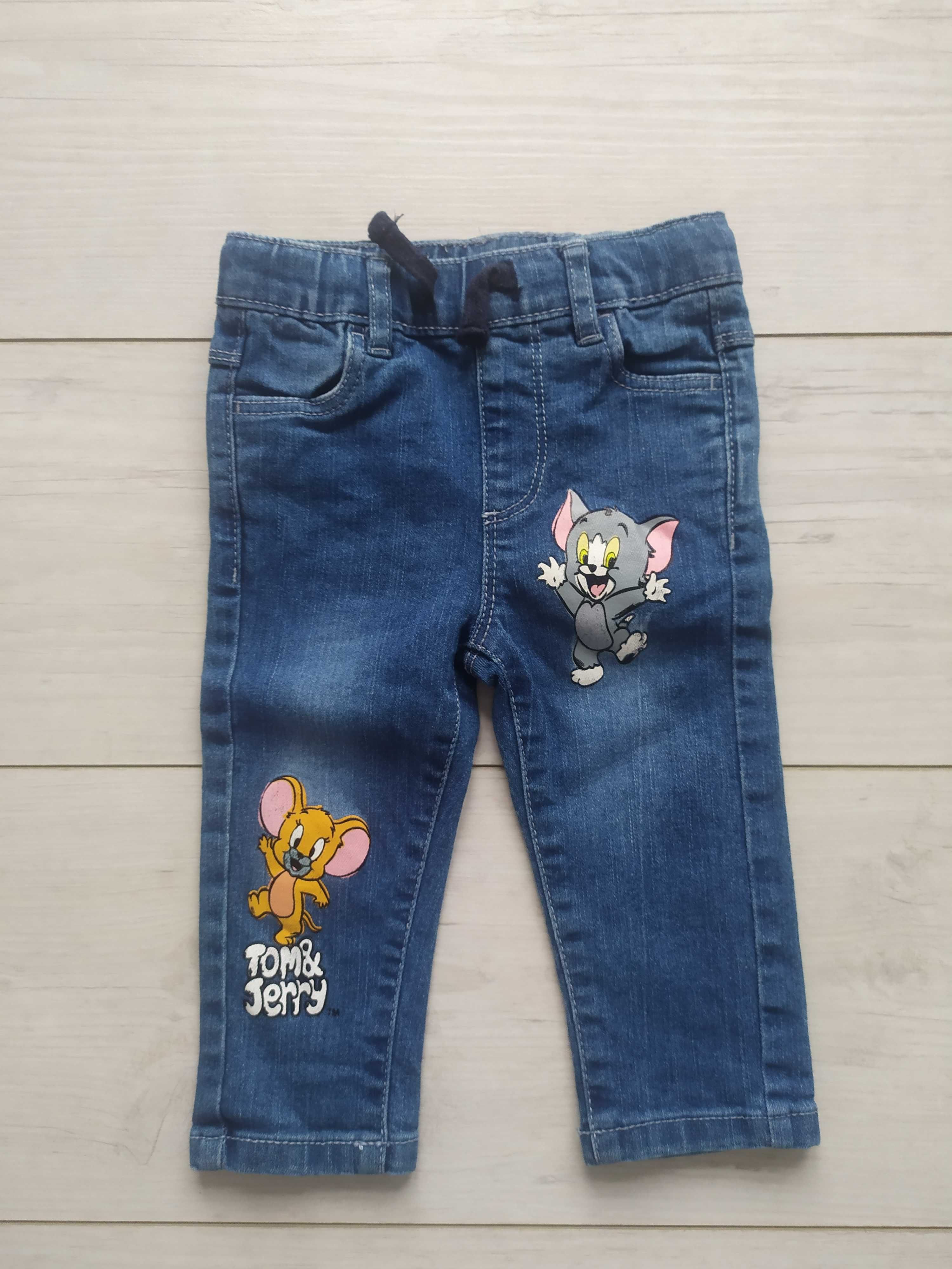 Jeansy spodnie niemowlęce Tom & Jerry rozm. 74