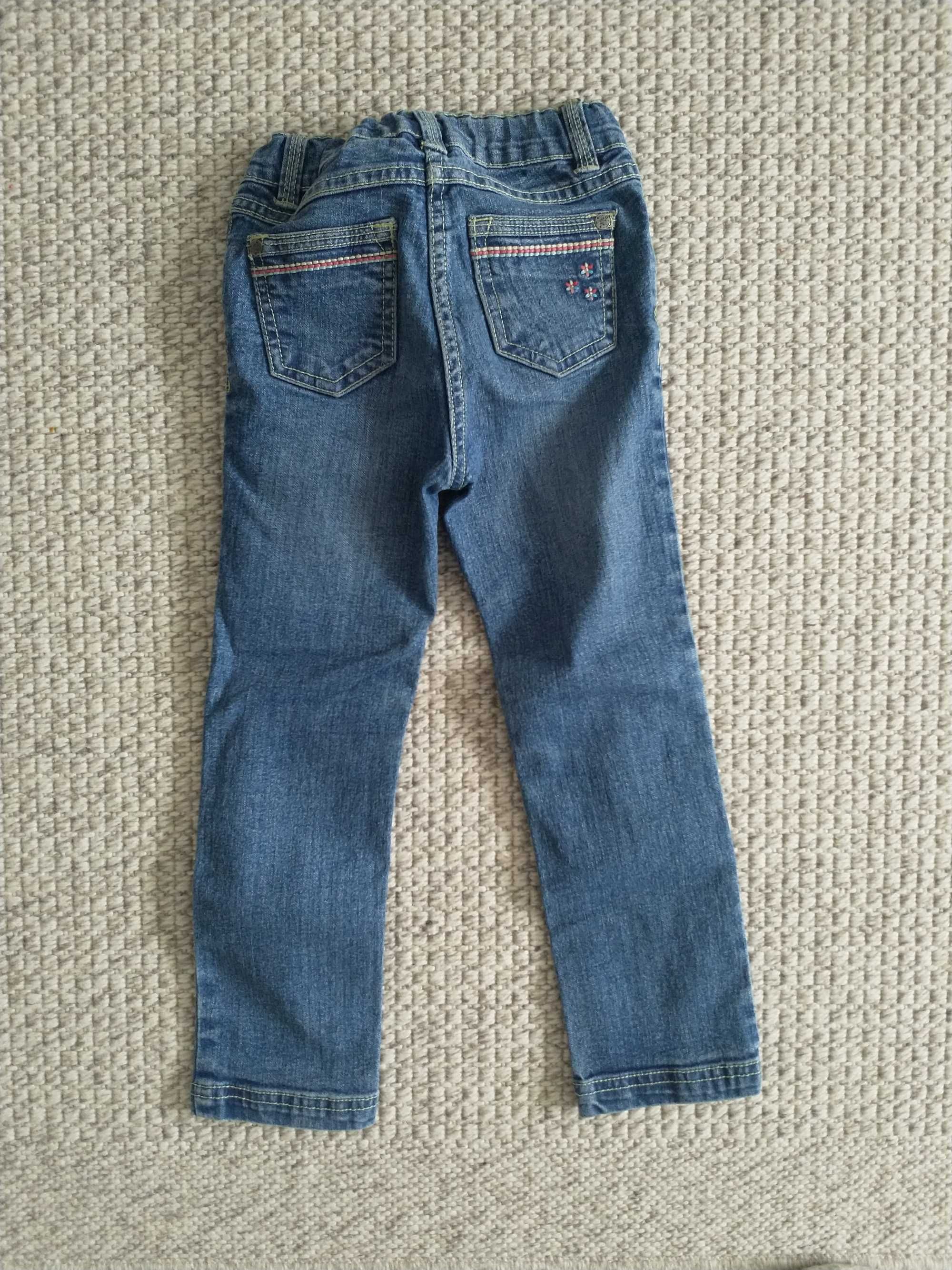 Spodnie/jeansy 104 dziewczynka 3 sztuki
