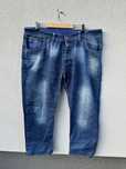 Philipp Plein L granatowe spodnie jeansowe bootleg