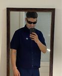 (М-L) FRED PERRY рубашка с коротким рукавом сорочка гавайка летняя