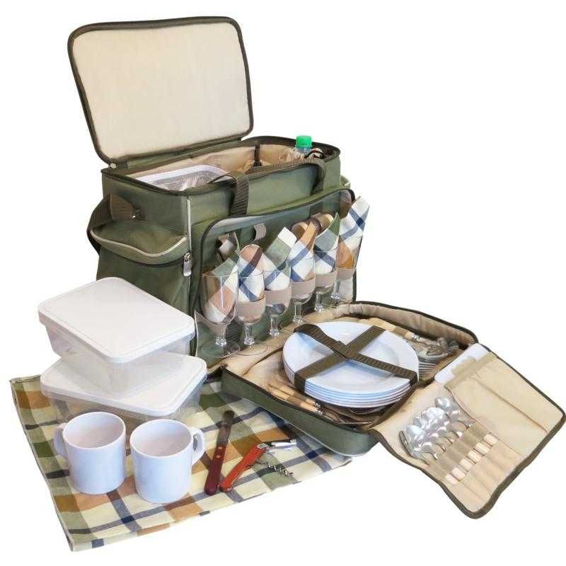 Туристический набор посуды для пикника Rhamper Lux НВ6-520 на 6 персон