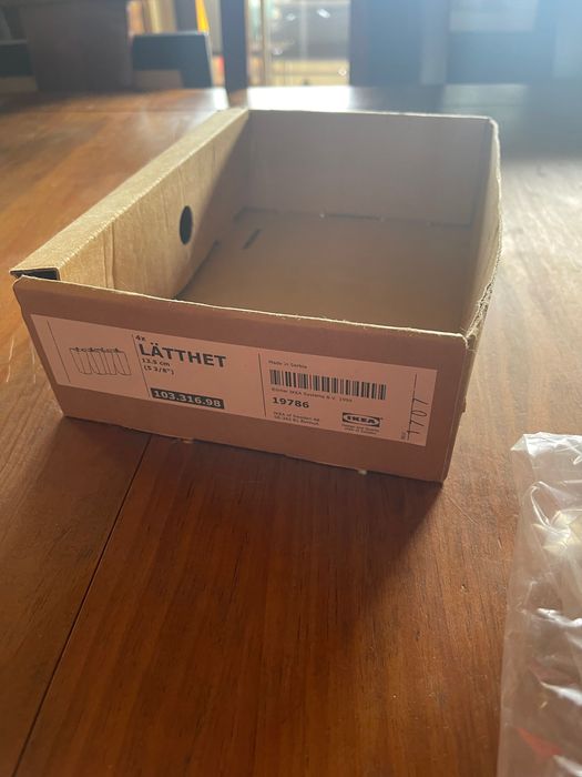 LÄTTHET - 4 pés brancos para móveis  / madeira, 11 cm IKEA