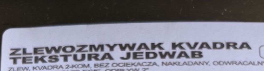 Zlewozmywak nierdzewny Kvadra