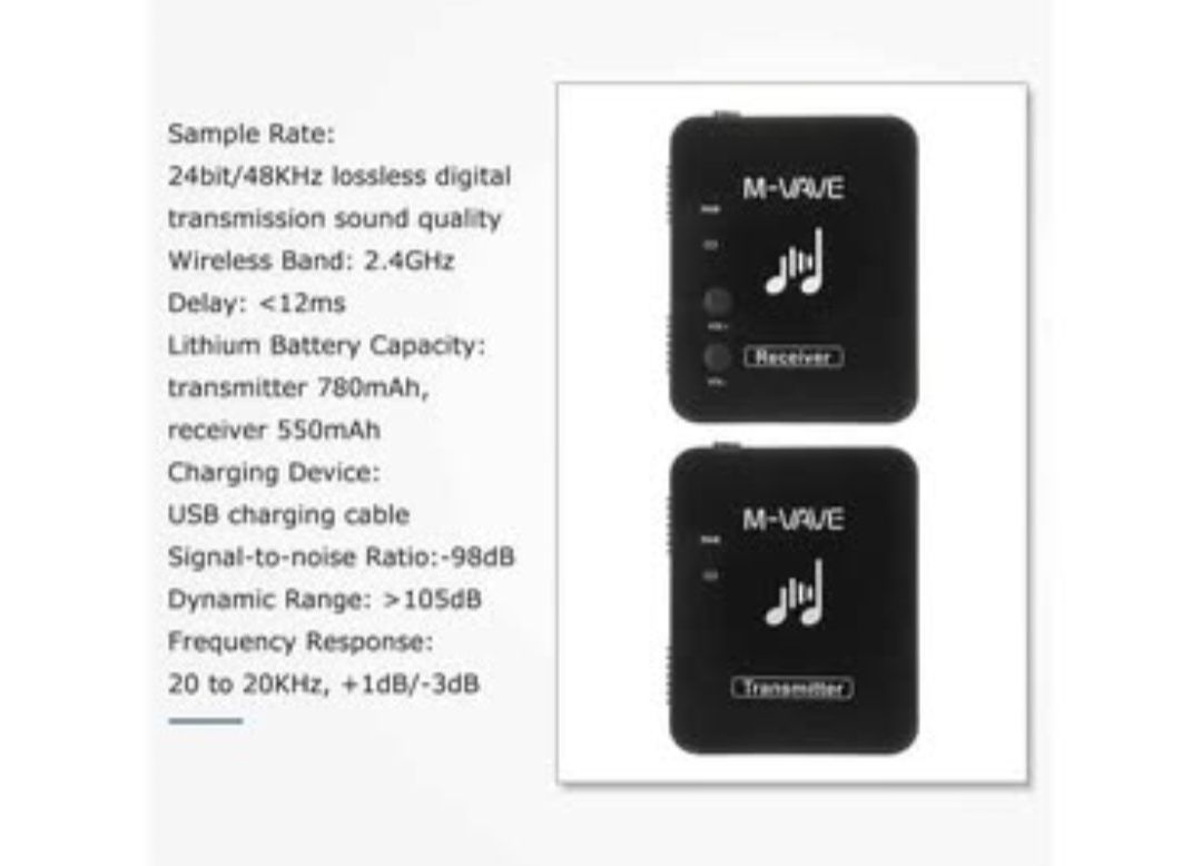 M-Vave Wp-10 2.4Ghz 
Sistema de Transmissão de Monitor de Fone de Ouvi