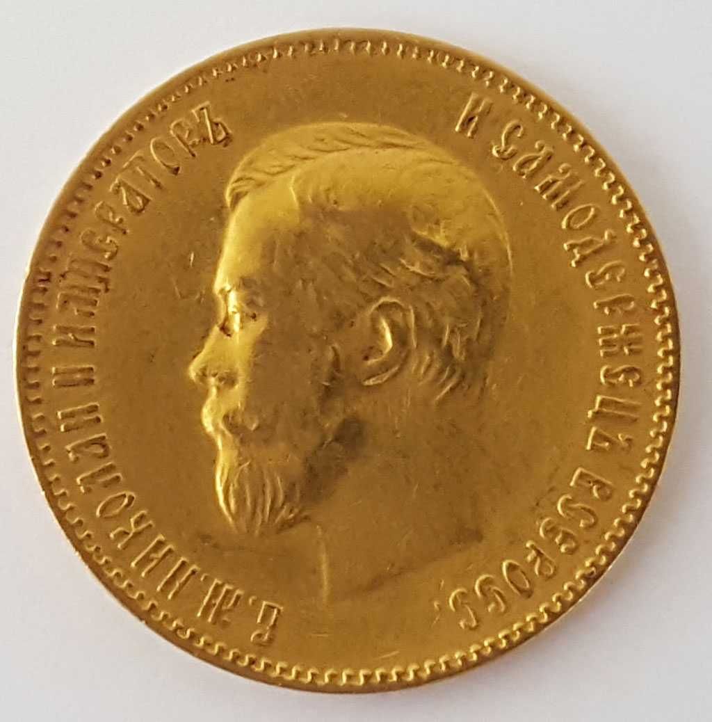 Złota moneta 10 Rubli 1901 rok - stan 1- ładna