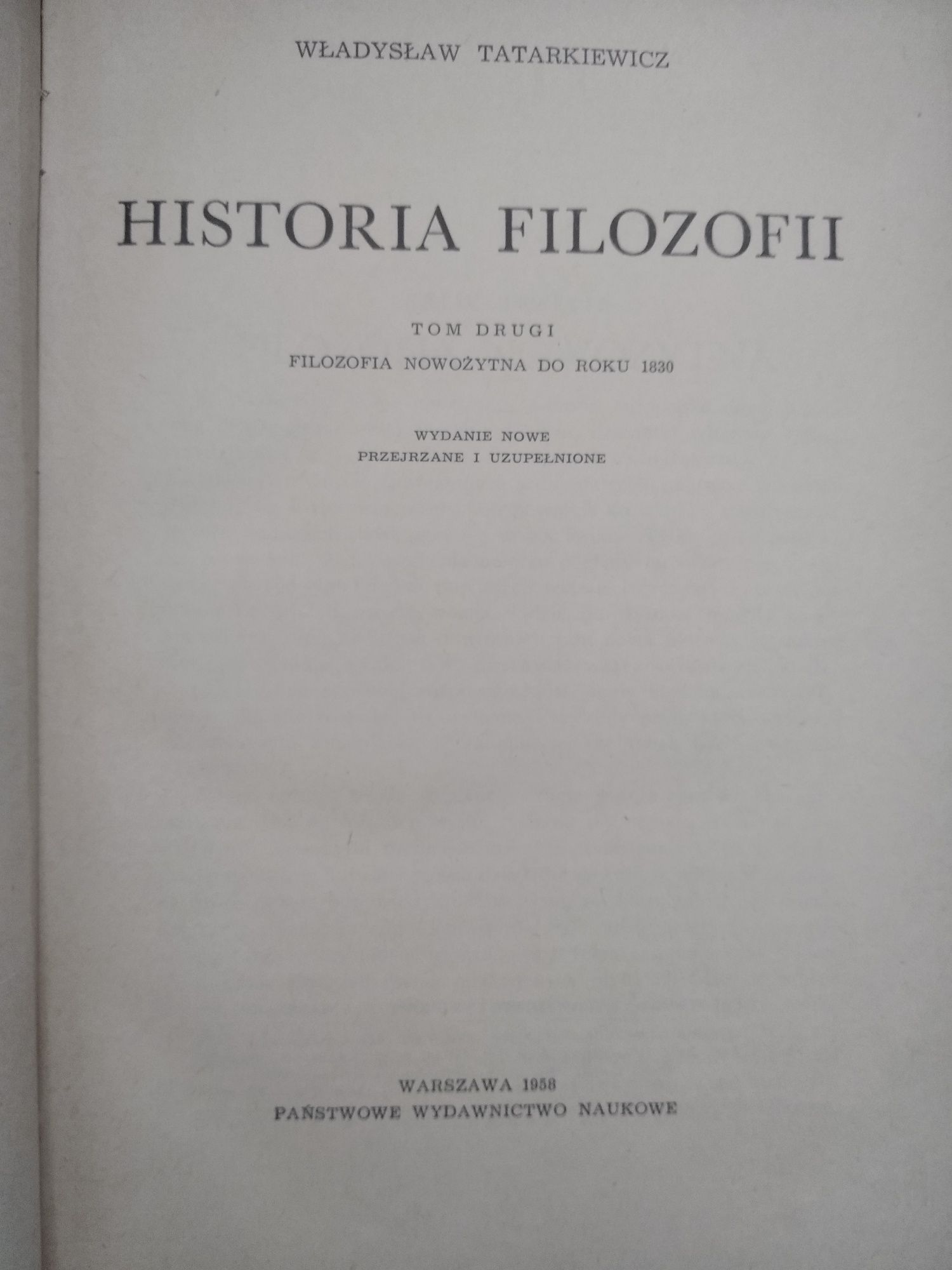 Władysław Tatarkiewicz Historia Filozofii tom II oraz III komplet