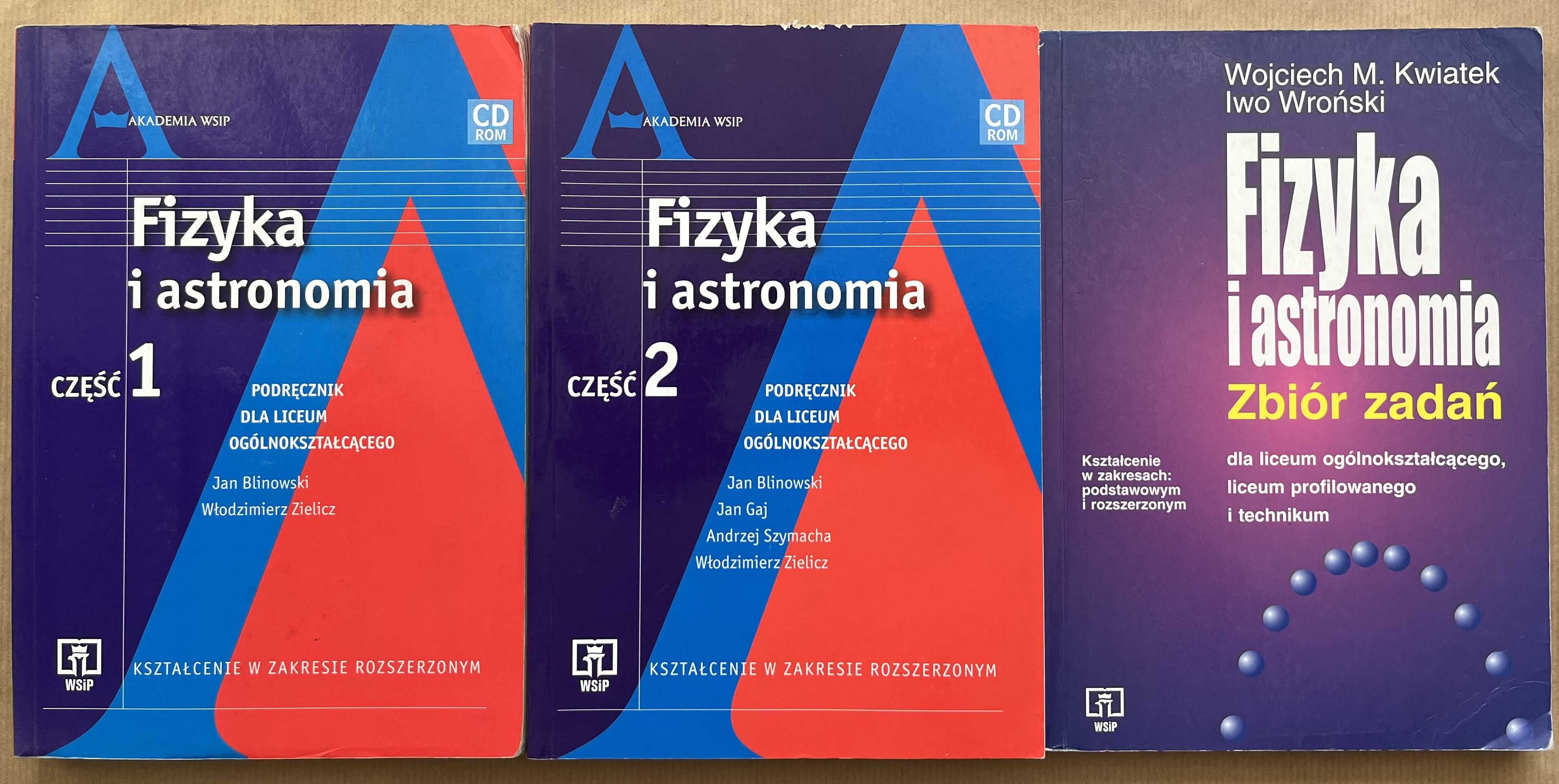 Fizyka i astronomia 1 i 2 + zbiór Blinowski Zielicz Kwiatek Wroński