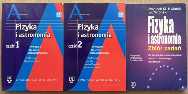Fizyka i astronomia 1 i 2 zbiór zadań Blinowski Zielicz Kwiatek WSiP