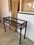 Mesa de vidro para decoração