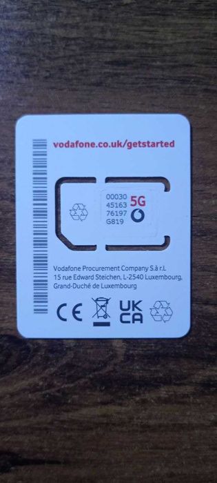 Активна сімка Vodafone UK