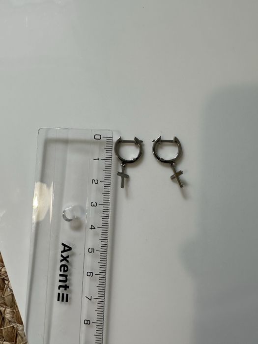 Срібні сережки з хрестиками | 925 проба | Ідеальний стан