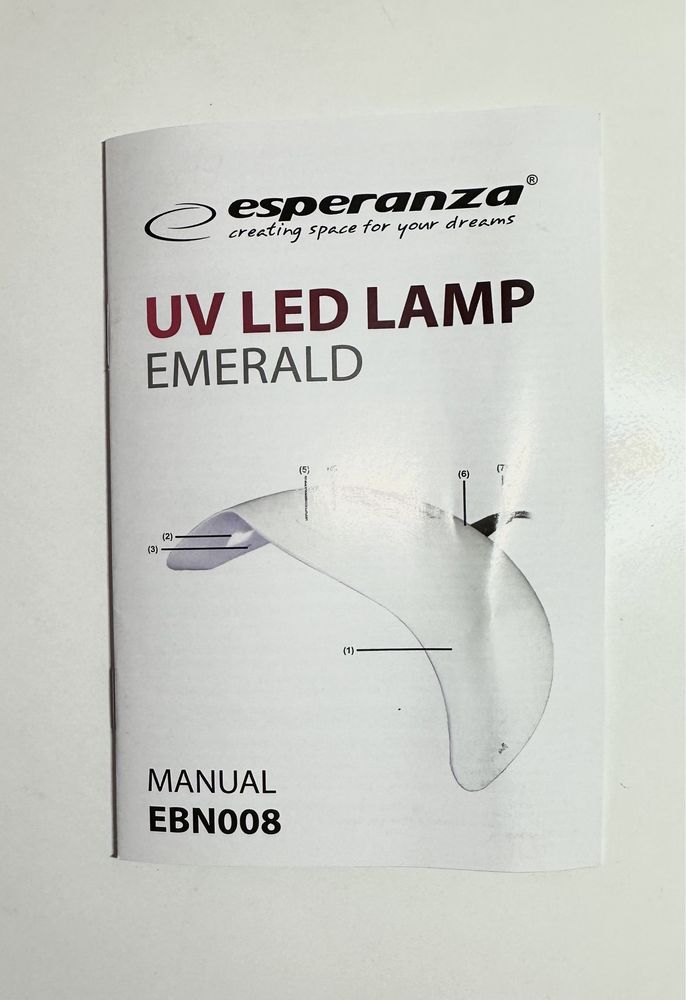 Лампа маникюрная UV LED - ESPERANZA EBN008 для полимеризации