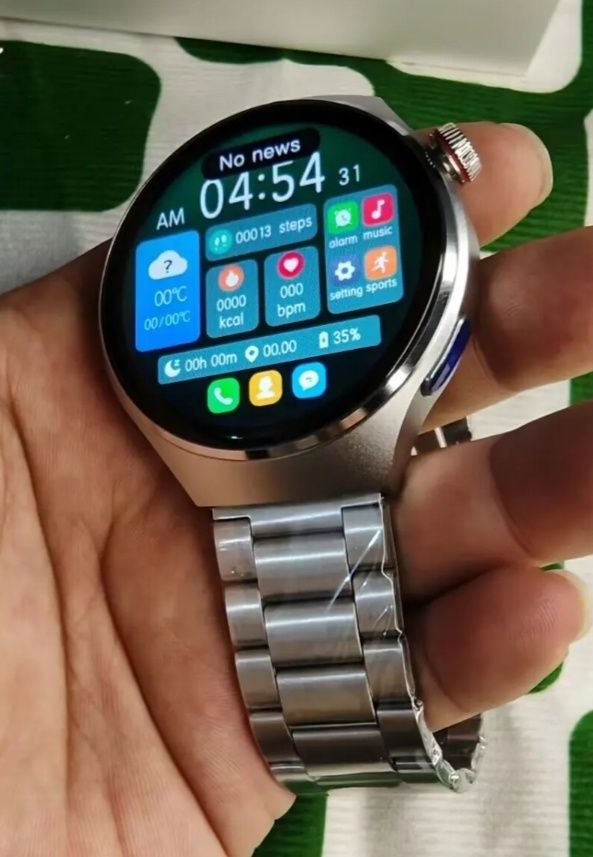 Zegarek Męski Smartwatch Silver-Stal 4 Pro