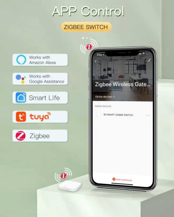 Interruptor Touch de Luz – ZIGBEE Branco (3 Teclas)