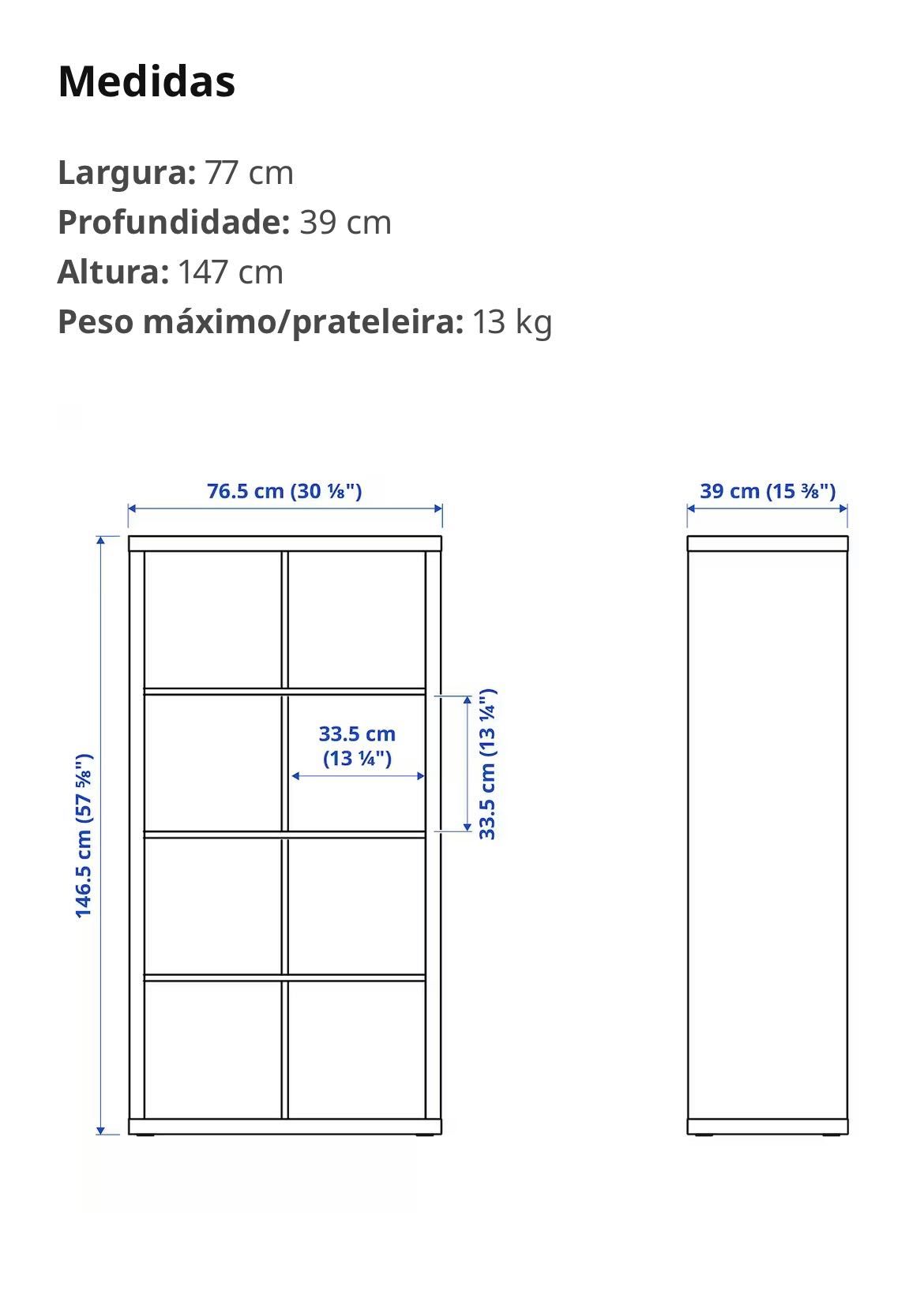 Estante Kallax 8 partes