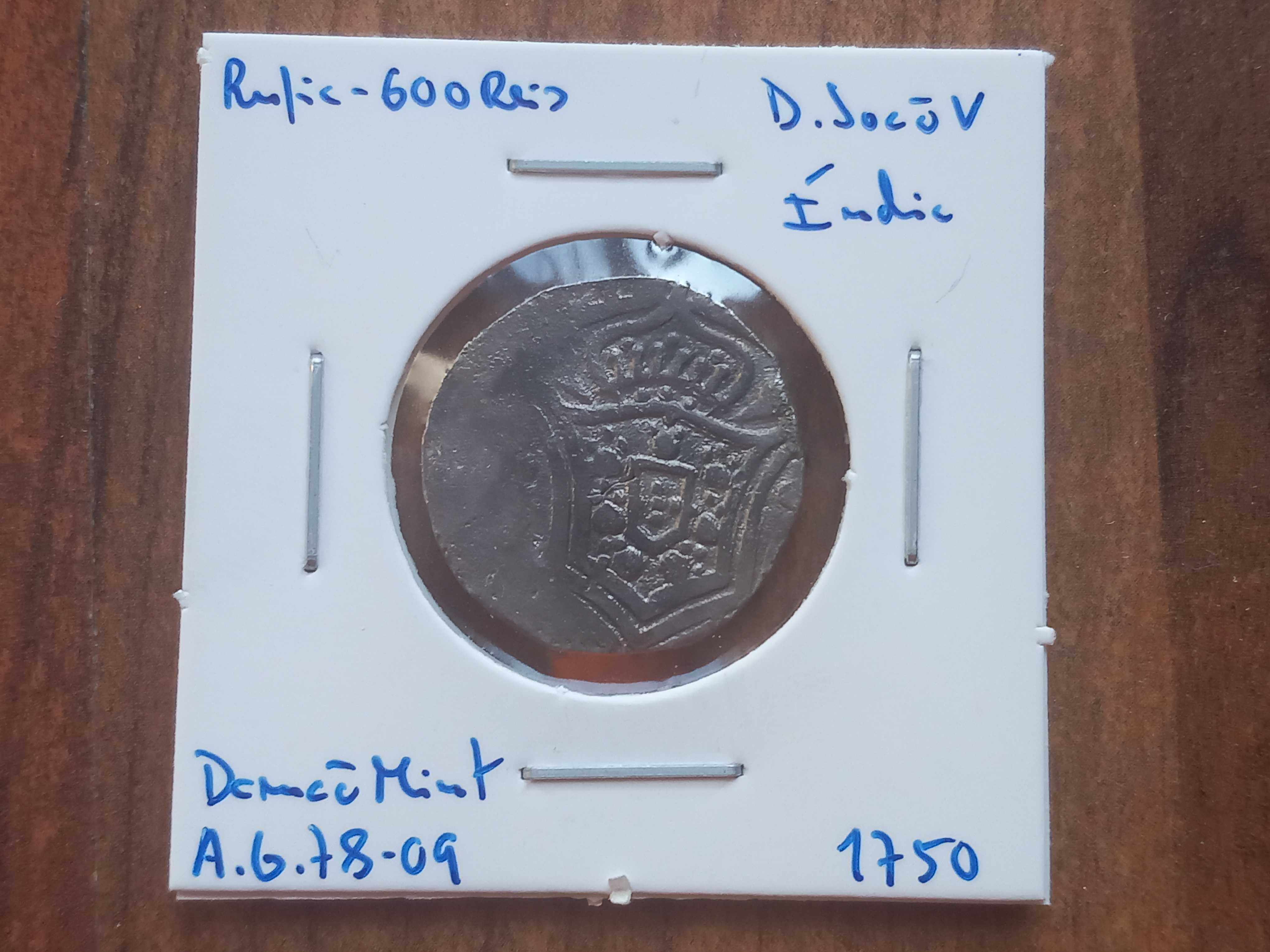 Moeda Rupia 1750 D. João V  - Índia