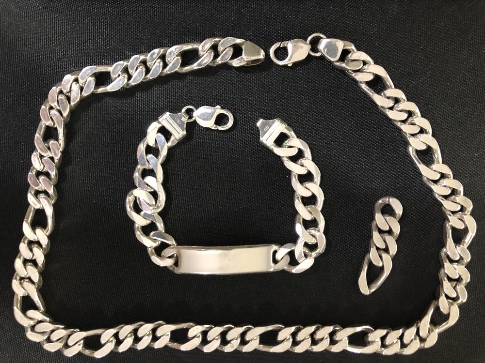 Łańcuch,łańcuszek,keta + bransoleta (251g)