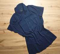 Granatowa, damska koszula, wiskoza, bawełna, BC, rozmiar s, 36