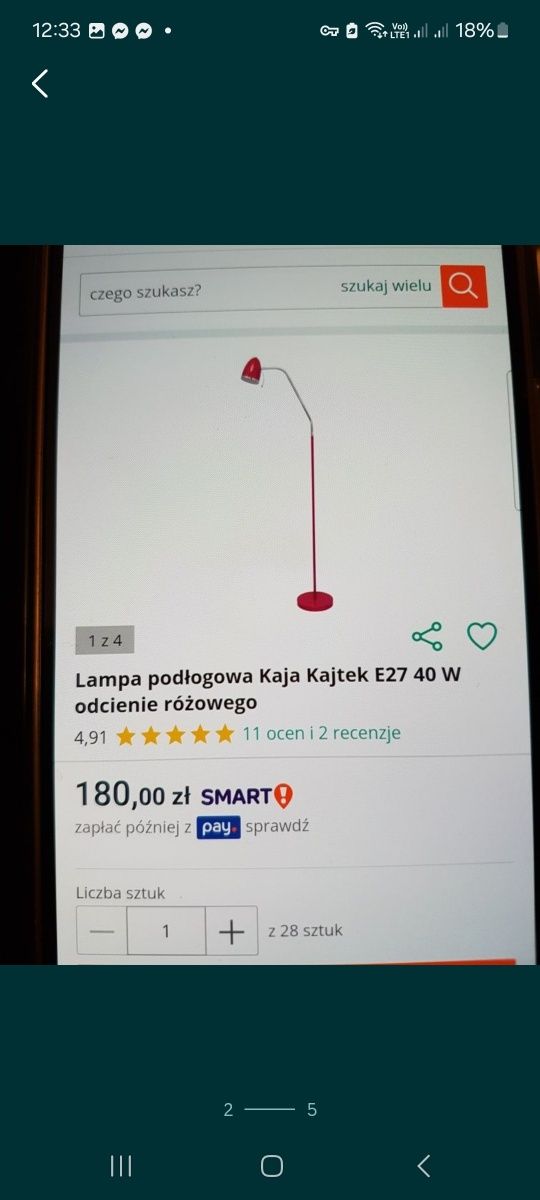 Lampka podłogowa Kaja Kajtek