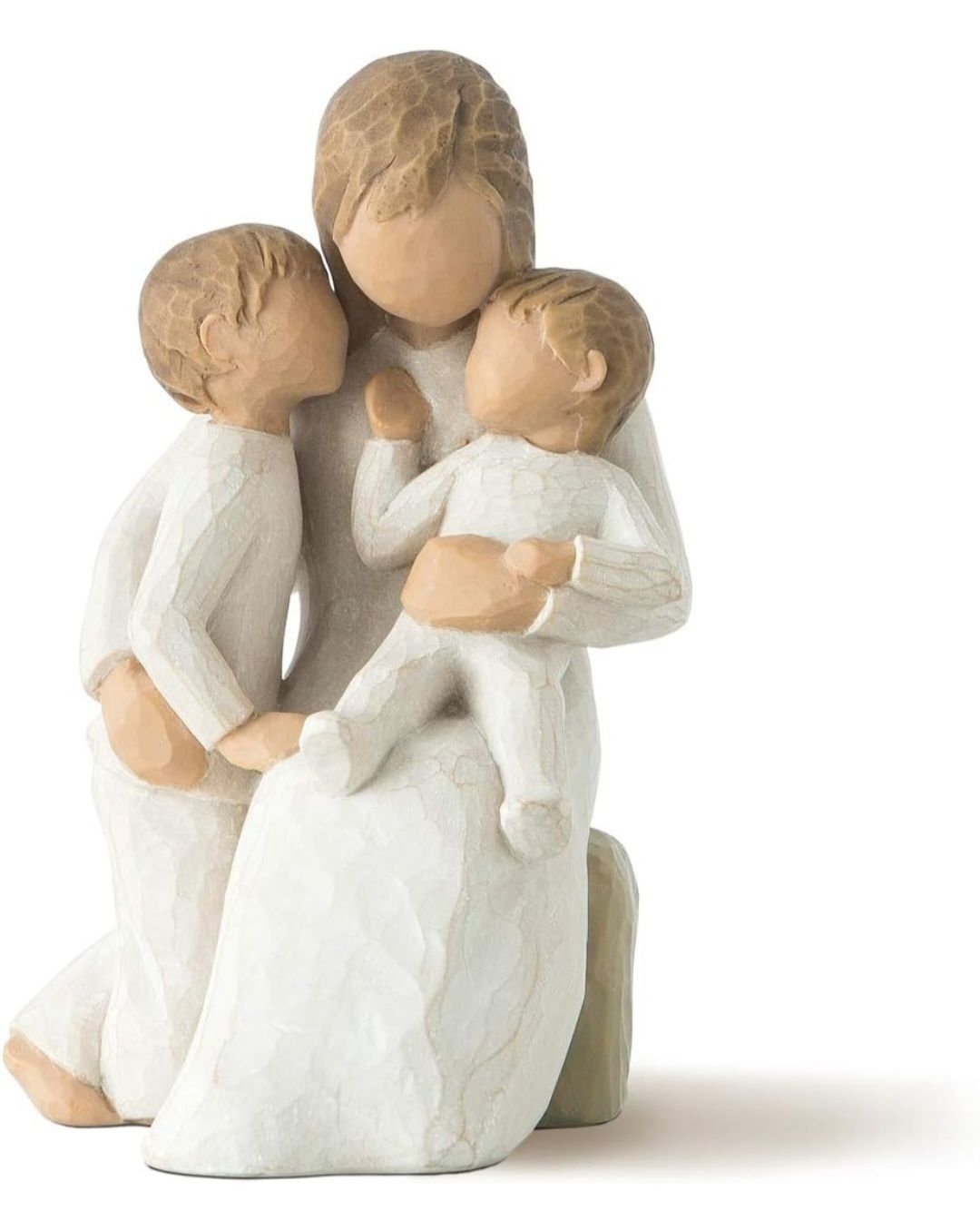 Figura Mãe e Filhos em resina NOVO