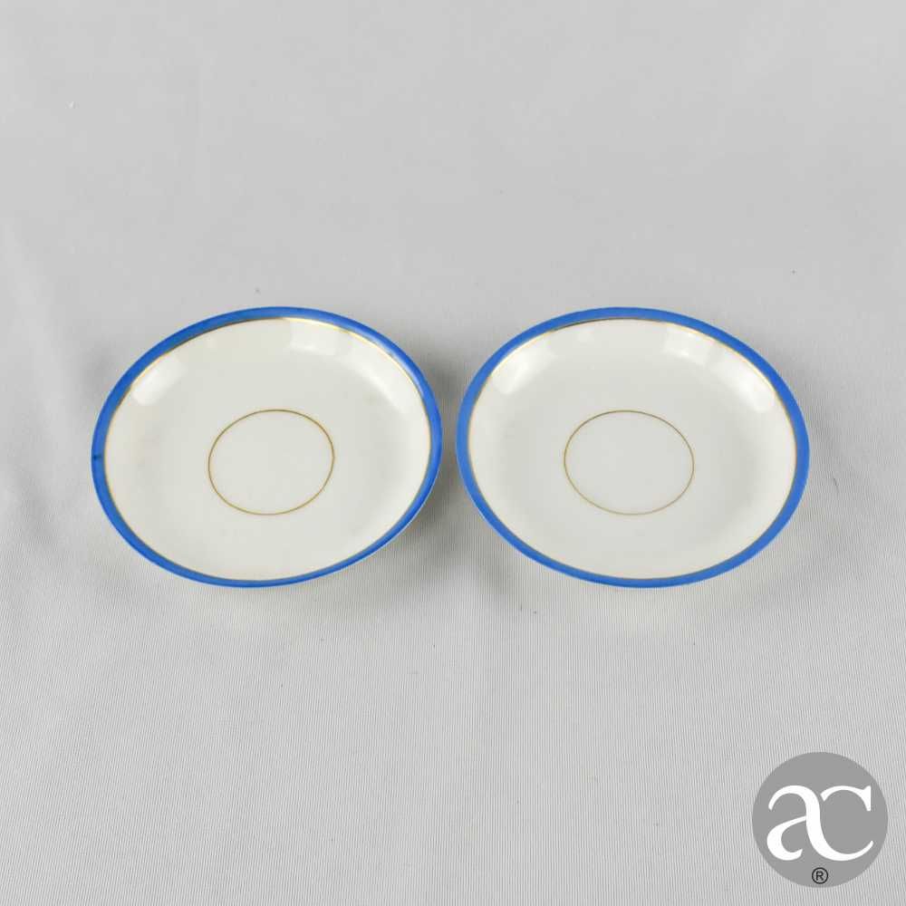 Par de chávenas em porcelana Europeia, séc. XIX
