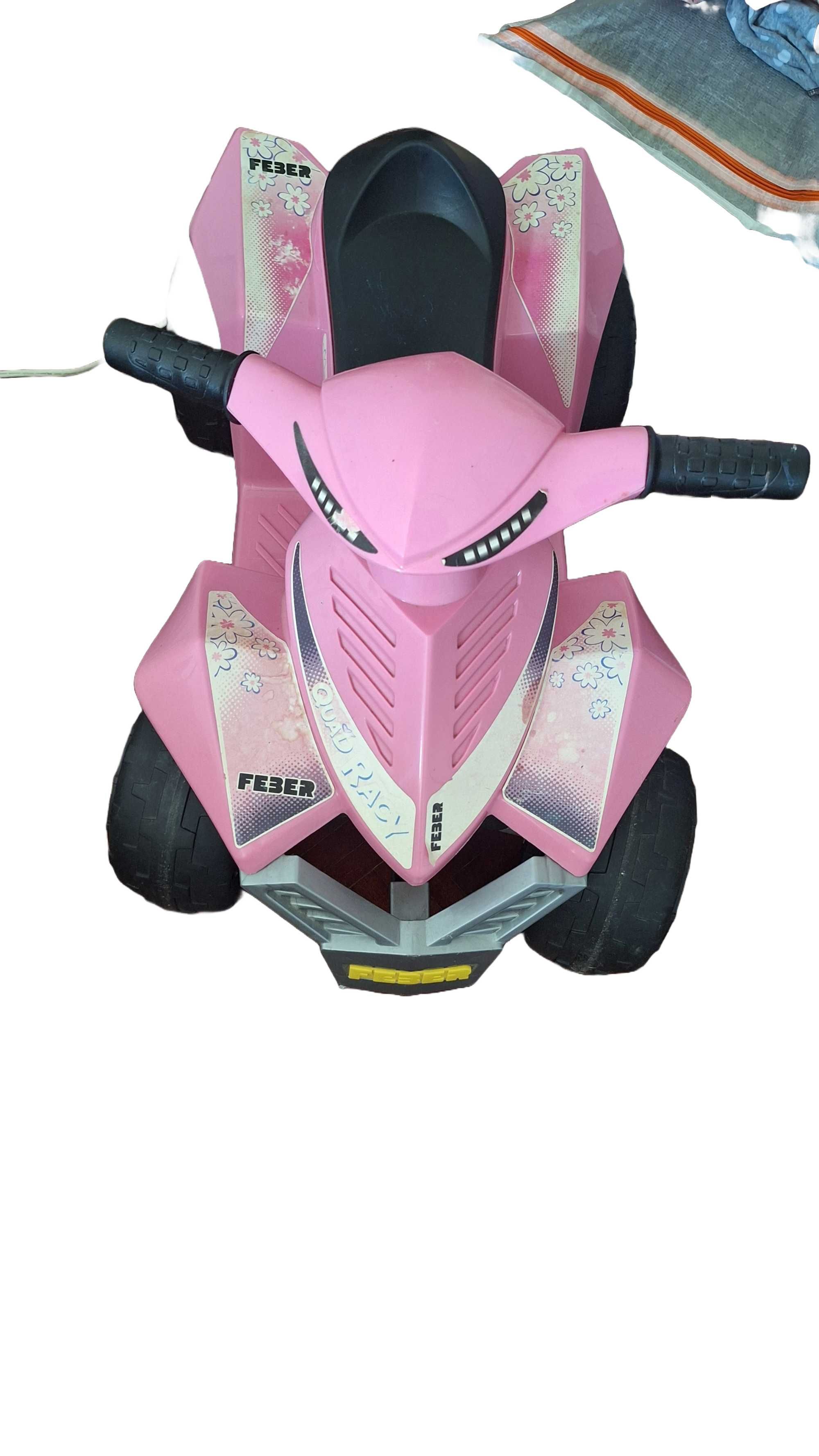 Motorizada Rosa Eletrica Menina com Carregador