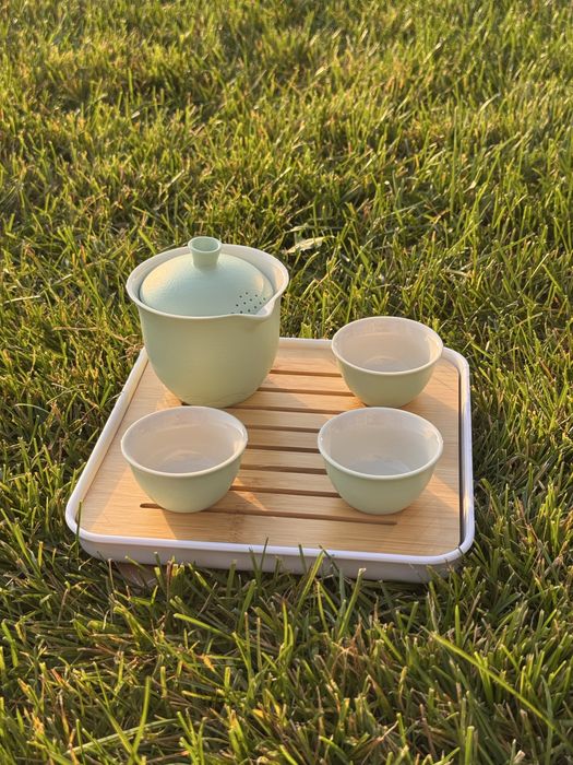 Дорожній чайний набір + чабань + ніж для пуєру