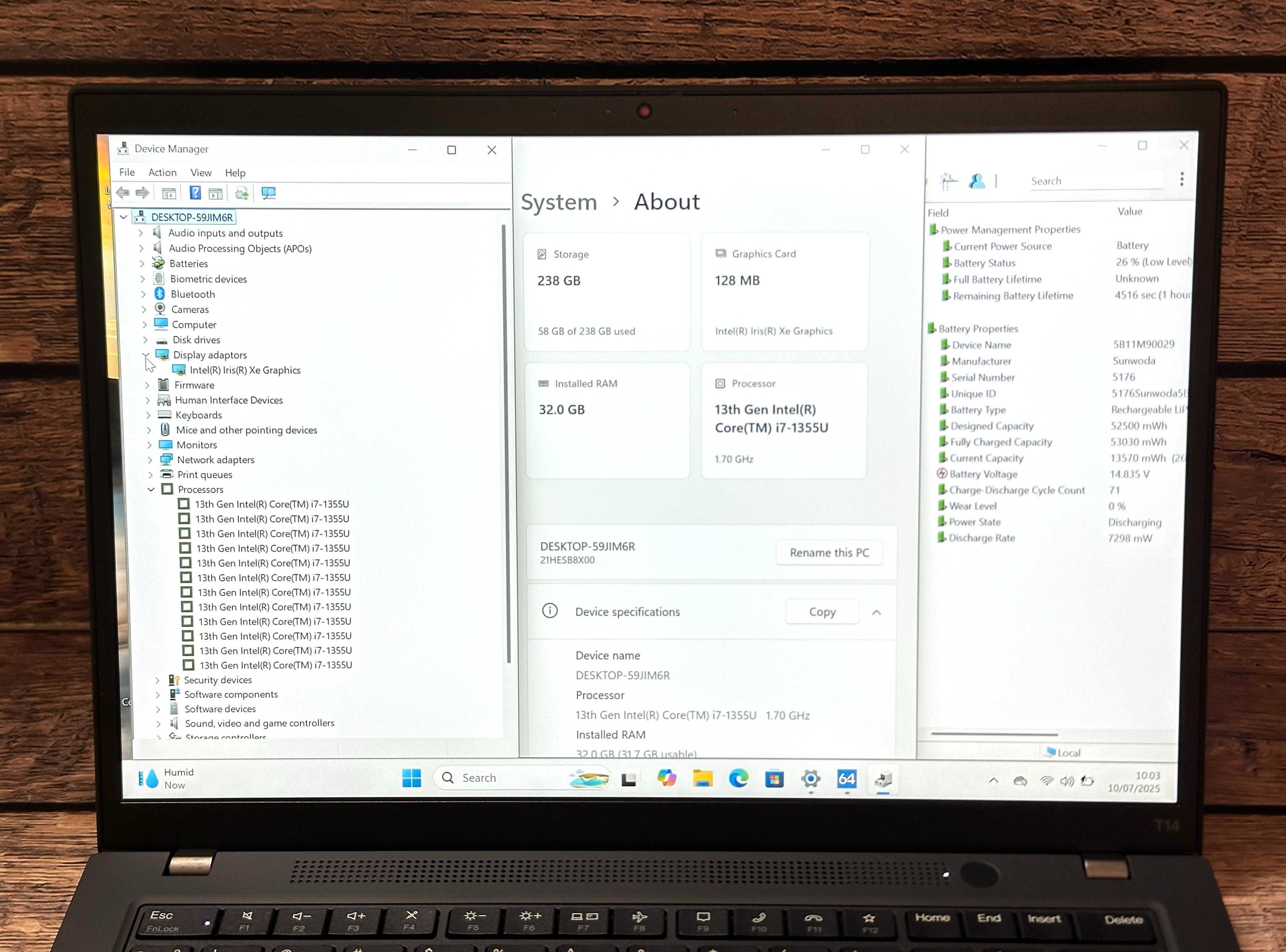 Ноутбук Lenovo ThinkPad T14 Gen 4/i7-1355U/32/256GB/Магазин/Гарантія!