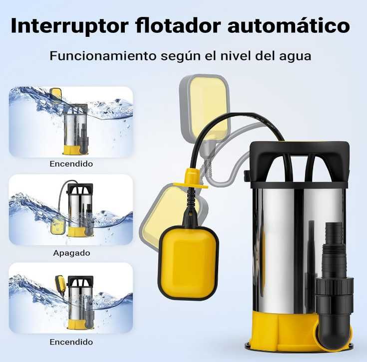 Bomba de água de aspiração plana 3 em 1 Willtec fabricada na Alemanha