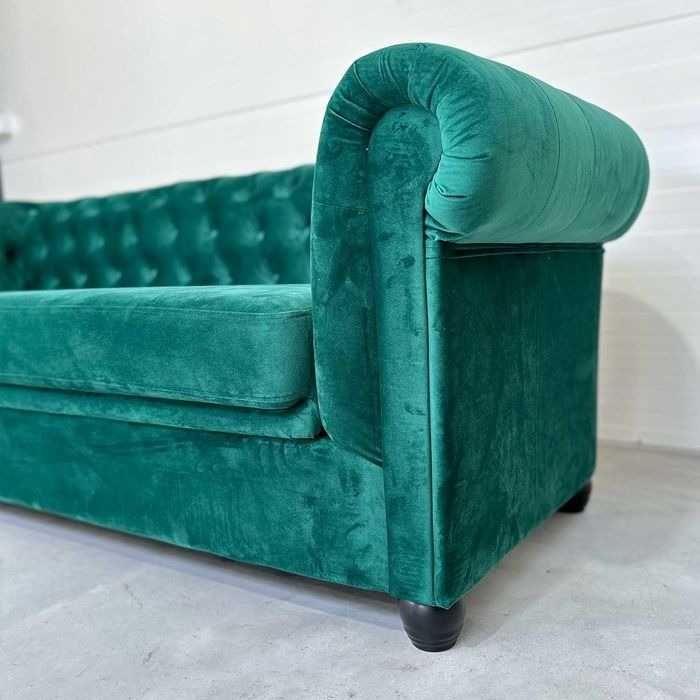 Sofa z funkcją spania pikowana chesterfield Sydney 3os. Wysyłka 48h