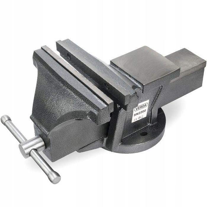 Stołowe Imadło Ślusarskie Z Kowadłem 200mm Warsztatowe Żeliwne Mocne V