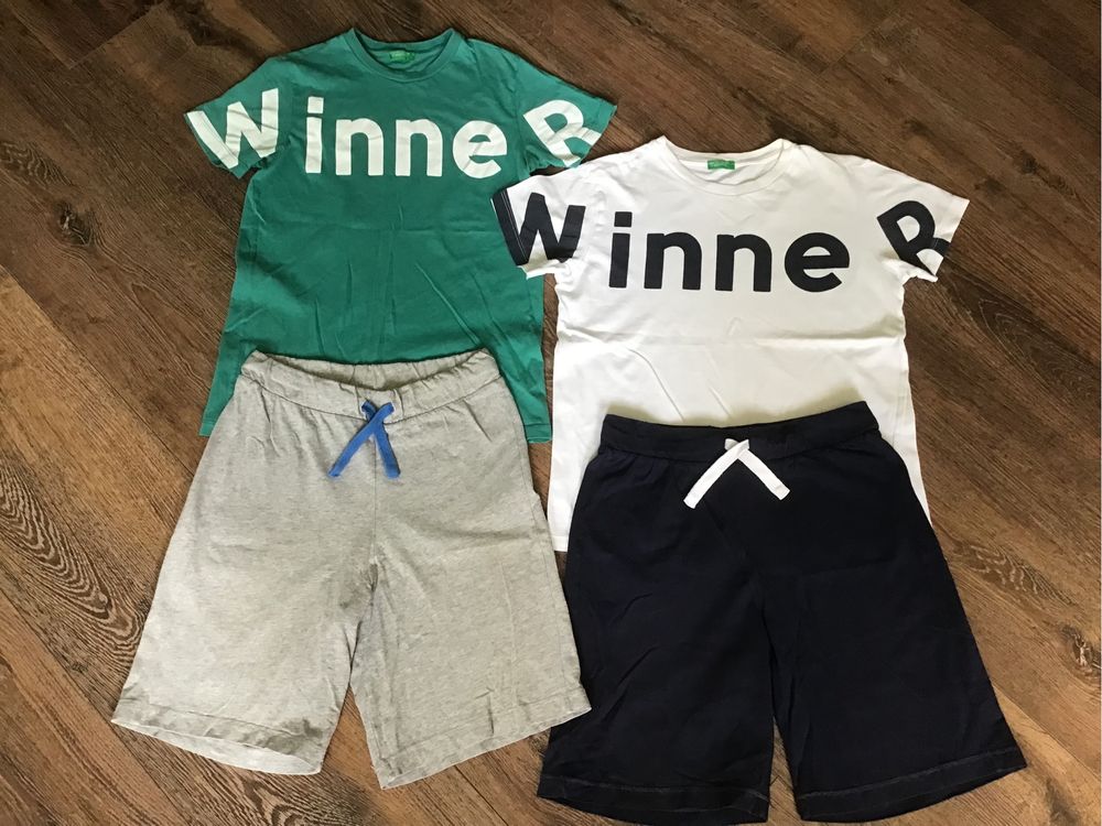 Футболка, шорты, костюм Benetton, р. 160