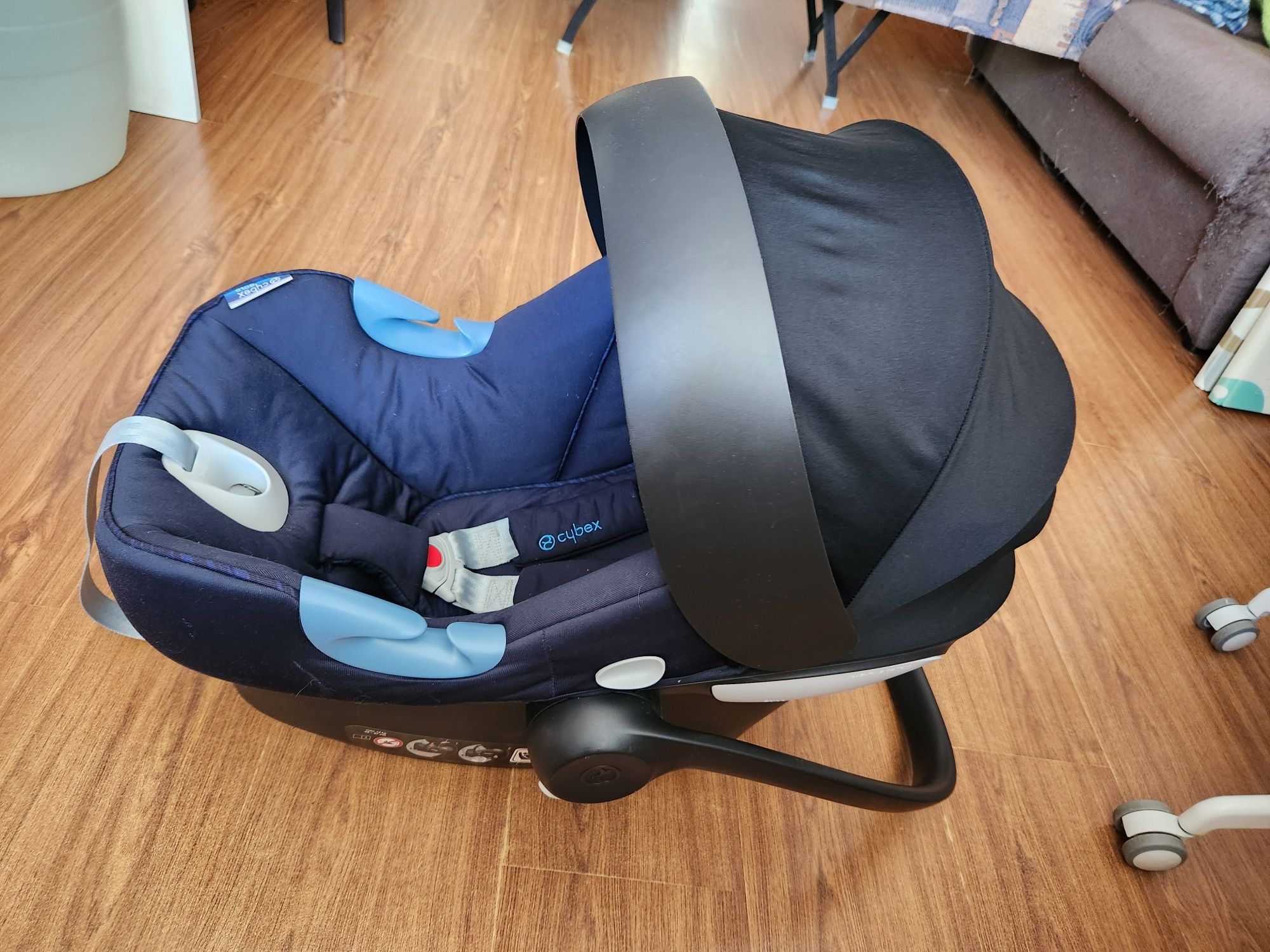Автокрісло люлька Cybex aton m i-size gold + адаптери до priam