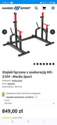 Stojaki regulowane z asekuracją Marbo sport