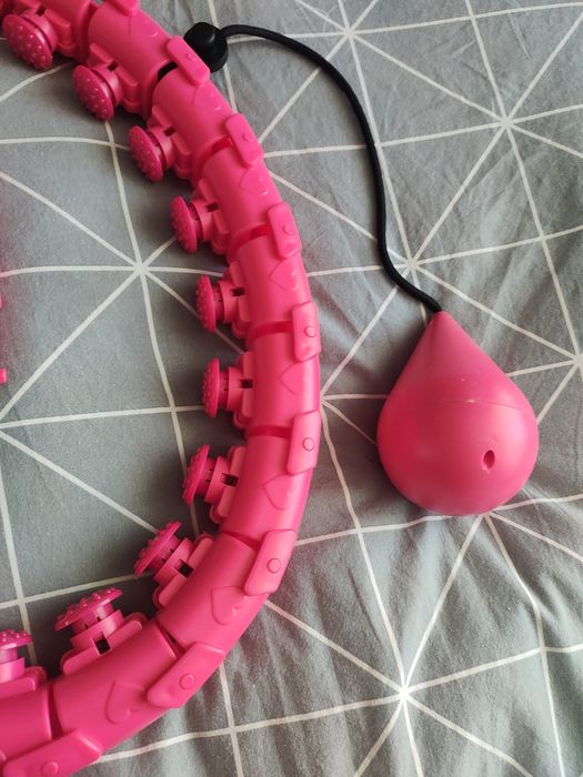 Hula Hop Z Obciążeniem Odchudzające Z Wypustkami 50cm Różowy Do Ćwicze