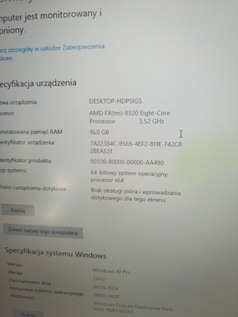 Komputer Gamingowy wraz z monitorem