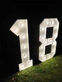 Urodzinowe cyfry 1 8 LED na przyjęcie