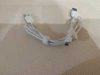 Кабель 3 в1 USB 2.0 - microUSB + USB 2.0 White