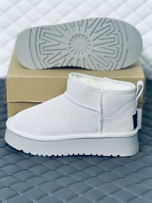 Ugg ultra mini latte zamsh platform Угг ультра міні змшеві на платформ